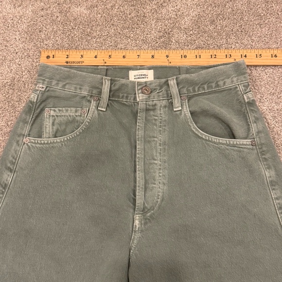 Citizens of Humanity Horseshoe Barrel Leg Jeans in Nova Green size 25 NWOT - Picture 11 of 14